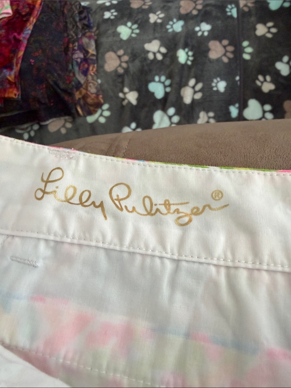 Lilly Pulitzer Tropical Floral Cotton Shorts - Pink, Green, Blue - Picture 4 of 5